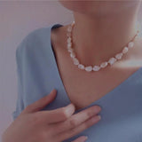 Freshwater Pearl Keshi Baroque Necklace 17inch