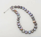 Brown Heart Freshwater Pearl Necklace 17 Inch