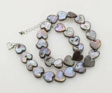 Brown Heart Freshwater Pearl Necklace 17 Inch