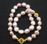 Purple Baroque 10-13mm Freshwater Pearl Necklace 18 inch