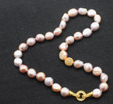 Purple Baroque 10-13mm Freshwater Pearl Necklace 18 inch