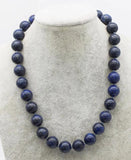 Lapis Lazuli Round 14mm Necklace 18-inch Beads Nature