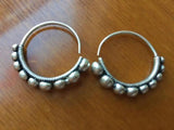 Ethnic Miao Tibet Silver Circle Dangle Earrings T052