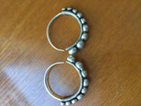 Ethnic Miao Tibet Silver Circle Dangle Earrings T052