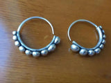 Ethnic Miao Tibet Silver Circle Dangle Earrings T052