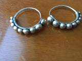 Ethnic Miao Tibet Silver Circle Dangle Earrings T052