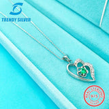 Micro Inlaid Zircon 925 Sterling Silver Full Diamond Pendant Necklace
