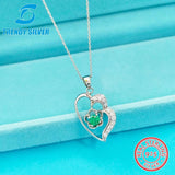 Micro Inlaid Zircon 925 Sterling Silver Full Diamond Pendant Necklace