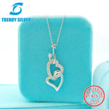 Zircon 925 Silver Pendant Necklace Light Collarbone Necklace