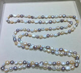 Baroque Pearl Necklace Multicolor Freshwater Long Jewelry