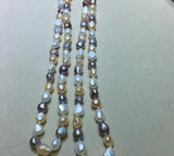 Baroque Pearl Necklace Multicolor Freshwater Long Jewelry