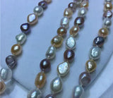 Baroque Pearl Necklace Multicolor Freshwater Long Jewelry