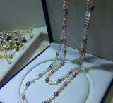 Baroque Pearl Necklace Multicolor Freshwater Long Jewelry