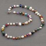 Multi AA Freshwater Pearl Necklace 6-9MM