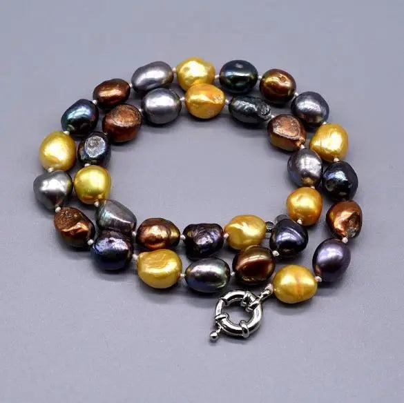 MultiColor Natural Baroque Freshwater Pearl Necklace