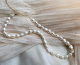 Baroque Freshwater Pearl Necklace Chain Clasp Fine Women Gift