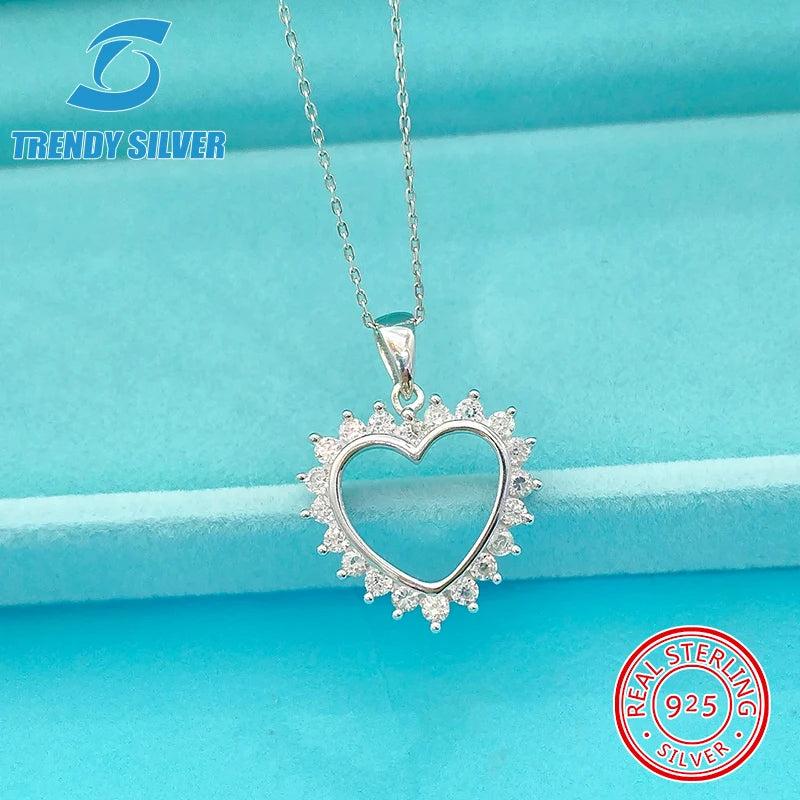 S925 Silver Love Necklace Women's Clavicle Chain Necklace