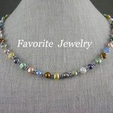 Baroque Freshwater Pearl Necklace 18in AA Silver Beads
