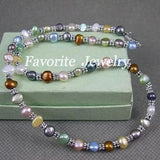 Baroque Freshwater Pearl Necklace 18in AA Silver Beads