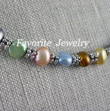 Baroque Freshwater Pearl Necklace 18in AA Silver Beads