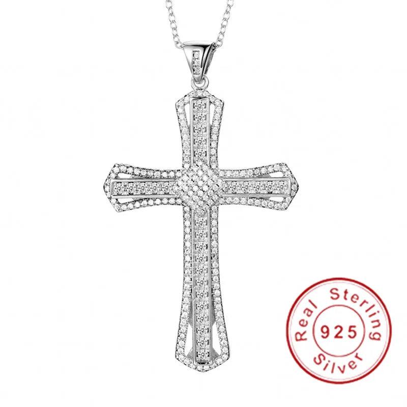 925 Silver Bible Jesus Cross Pendant Necklace