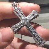 925 Silver Bible Jesus Cross Pendant Necklace