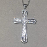 925 Silver Bible Jesus Cross Pendant Necklace