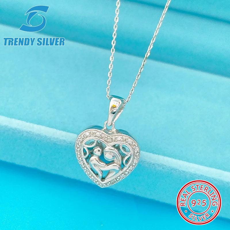 S925 Silver Love Necklace Women's Clavicle Chain