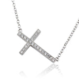 925 Silver Cross Pendant Necklace for Women P083