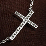 925 Silver Cross Pendant Necklace for Women P083