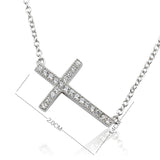 925 Silver Cross Pendant Necklace for Women P083