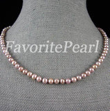 Purple Freshwater Pearl Necklace 18 inches Baby Girl Gift