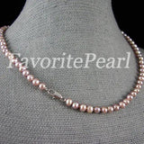 Purple Freshwater Pearl Necklace 18 inches Baby Girl Gift