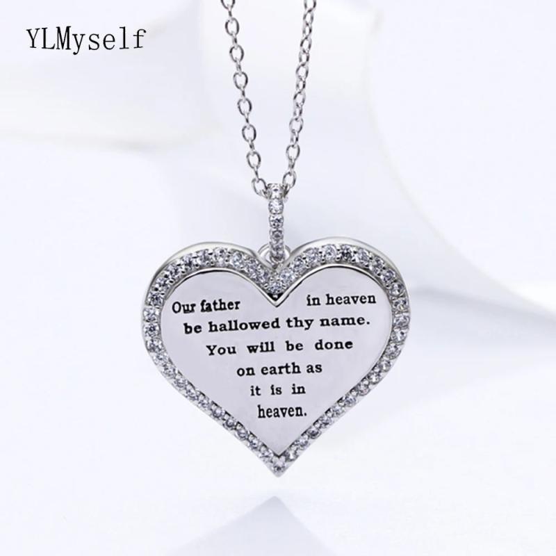925 Sterling Silver Father's Love Heart Necklace Pendant