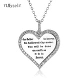 925 Sterling Silver Father's Love Heart Necklace Pendant