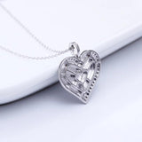 925 Sterling Silver Father's Love Heart Necklace Pendant
