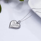 925 Sterling Silver Father's Love Heart Necklace Pendant