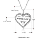 925 Sterling Silver Father's Love Heart Necklace Pendant