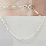 Rhodium Silver 925 Necklace Unisex Braid Silver Anniversary Code 99 S0482