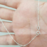 Rhodium Silver 925 Necklace Unisex Braid Silver Anniversary Code 99 S0482