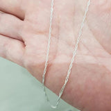 Rhodium Silver 925 Necklace Unisex Braid Silver Anniversary Code 99 S0482