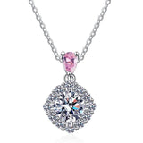 925 Silver 1CT Moissanite Diamond Pendant Necklace