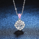 925 Silver 1CT Moissanite Diamond Pendant Necklace