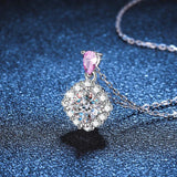 925 Silver 1CT Moissanite Diamond Pendant Necklace