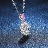 925 Silver 1CT Moissanite Diamond Pendant Necklace