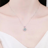 925 Silver 1CT Moissanite Diamond Pendant Necklace