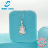 Micro Zircon 925 Silver Pendant Necklace Light Collarbone Necklace