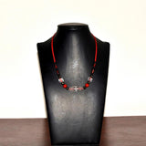 Tibetan Crystal Engraved dZi Necklace Ladies Jewelry Adjustable Clavicle Chain