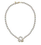 Rice Pearl Choker Necklace Chain Clasp Natural Freshwater Women Jewelry