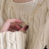 925 Silver Bohemia Bead Chain Necklace Chokers for Women